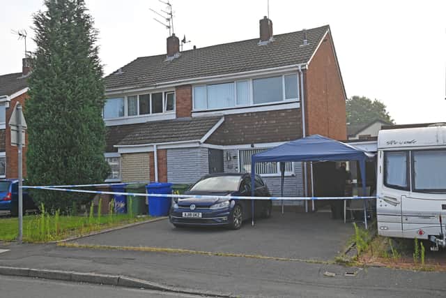The murder investigation is continuing in Alpine Drive