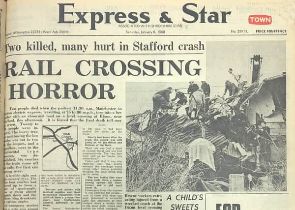 The Express & Star front page reporting on the crash