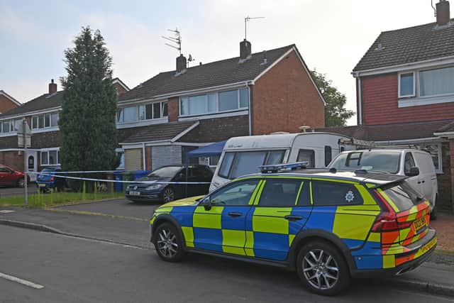 The scene of the fire that broke out at Alpine drive, Hednesford