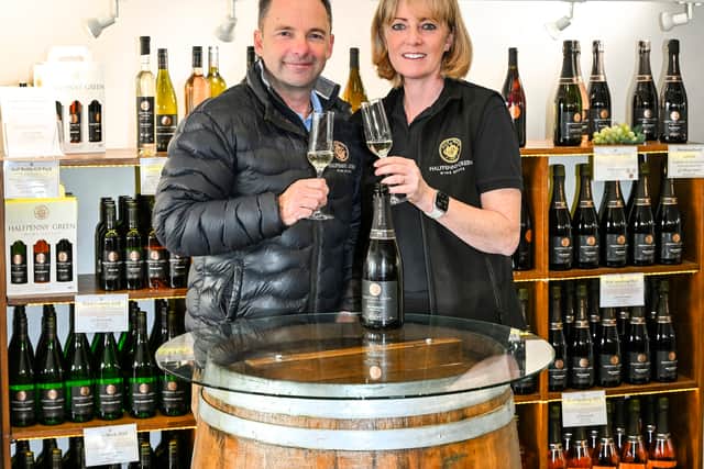 Clive and Lisa Vickers who run Halfpenny Green Wine Estate