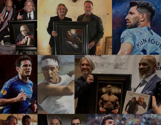 Fabian Perez is known for his portraits of Living Legends