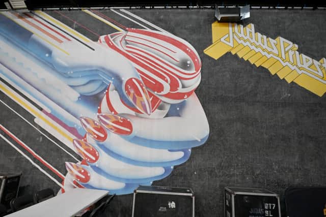 The Judas Priest mural is a massive feature of the venue