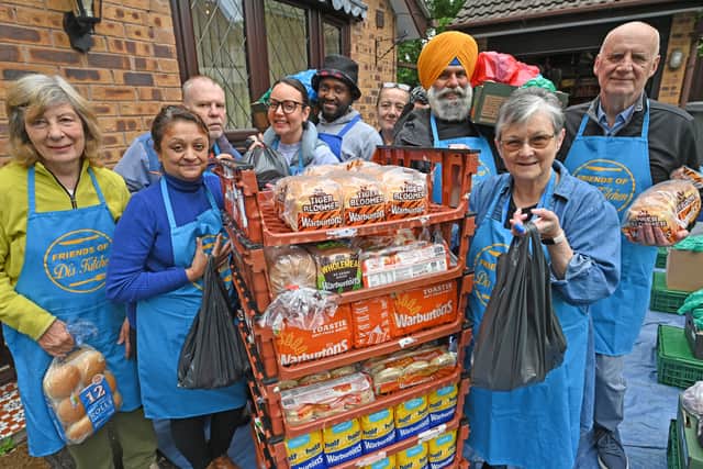 The charity Friends of Di's Kitchen, pictured front right is organiser Jan Kellond