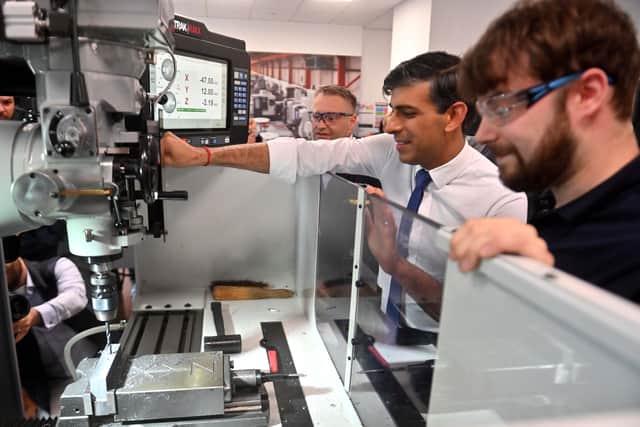Rishi Sunak visited students at Cannock College on a visit to the West Midlands.