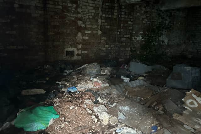 The derelict Manor House from the inside