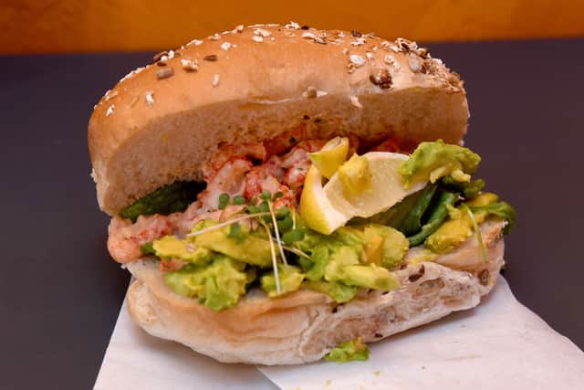The shop offers a wide selection of bread and fillings