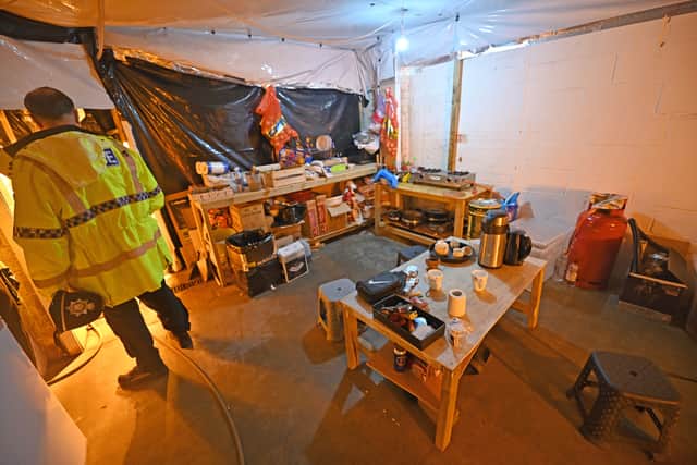 The living area at the factory