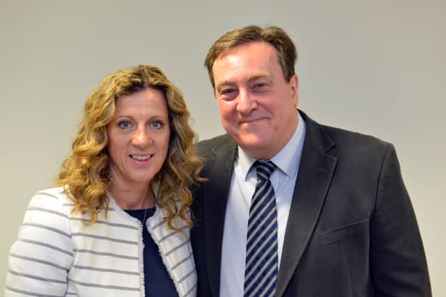 Bob Kane in 2015 with Sally Gunnell who he interviewed during his time as a sports writer at the Express & Star