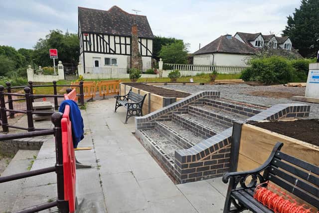 The community garden is taking shape