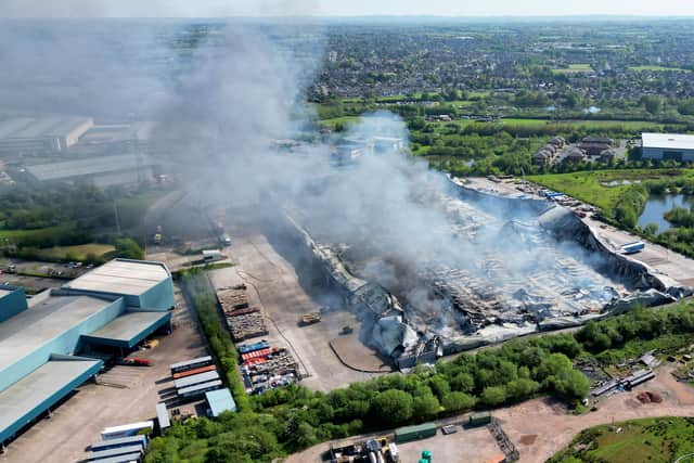 The devastation caused by the fire at Super Smart Services, Cannock