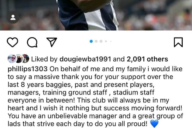 Matt Phillips issues farewell