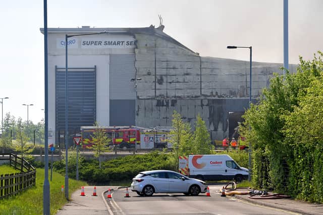 The devastation caused by the fire at Super Smart Services, Cannock
