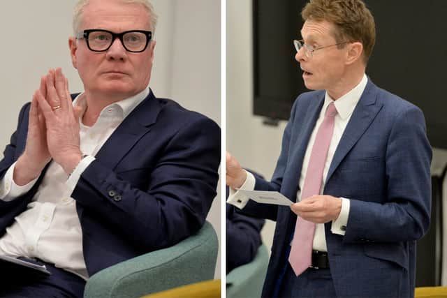 Labour candidate Richard Parker (left) and Tory mayor Andy Street (right)