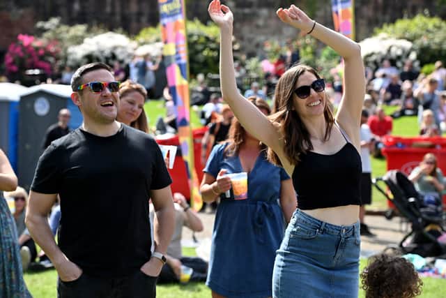 Enjoying the Loop music festival in Shrewsbury