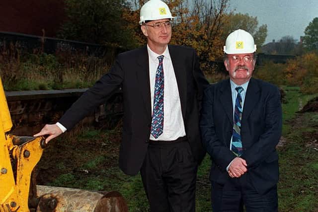 In 1995 Transport Secretary George Young and Richard broke ground on the West Midlands Metro