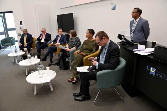 Vice-Chancellor Professor Ebrahim Adia (standing) speaking at the hustings