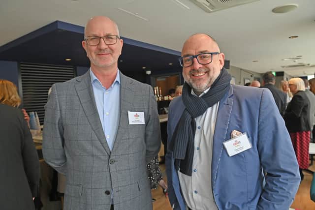 Jon Cottrell, left, and Stuart Godman of Pallet-Track