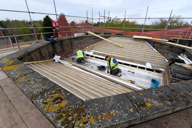 The work happening on the Towers building at Tettenhall College