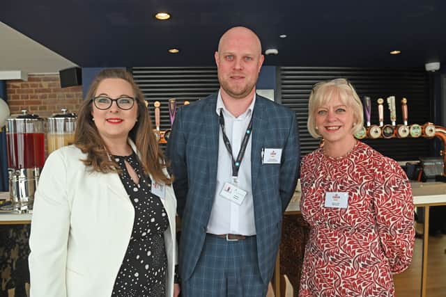 Clare Weaver, left, Callum Greene and Alison Jukes