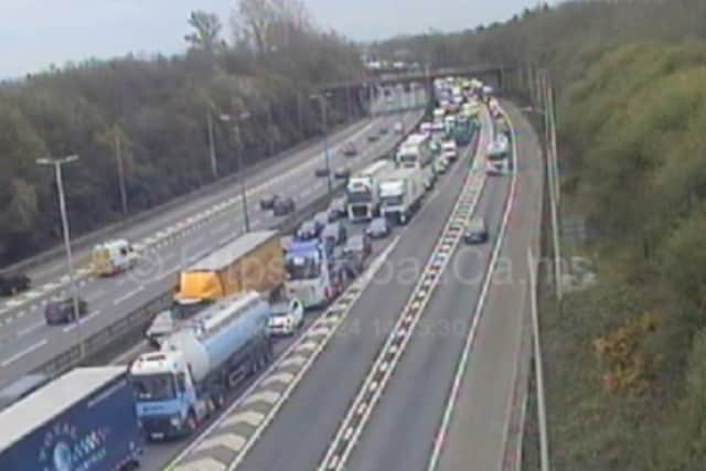 A motorway camera image taken at J11/11A for Cannock.