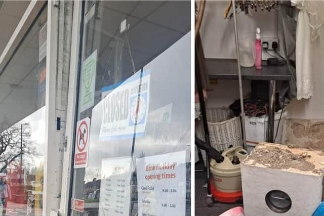 The shop was forced to close due to the break-in