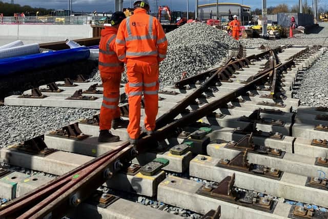 Work is well underway on the Wednesbury to Brierley Hill Metro line. Photo: Midland Metro Alliance