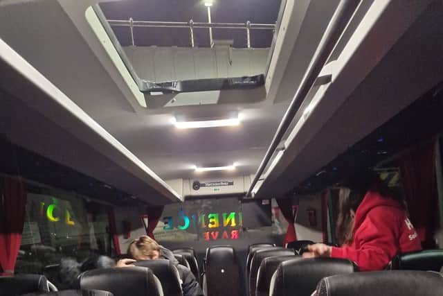 There appears to rubble inside the bus (Courtesy: Hope Lye)