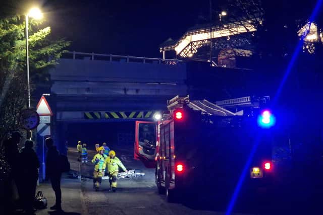 The fire service on the scene (Courtesy: Hope Lye). 