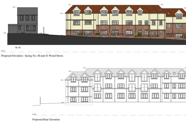 Elevations for the new apartment block on the site of the former Rookery Tavern in Wood Street, Lanesfield, Wolverhampton. Image: Bailey Design Limited