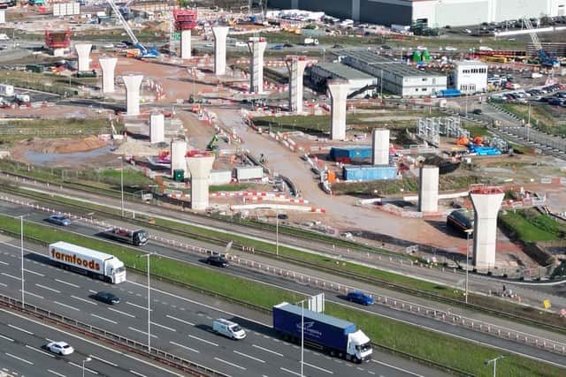 Construction work continues on the HS2 line in Water Orton