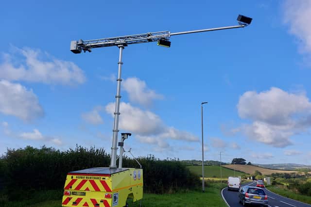 The camera set up for operation