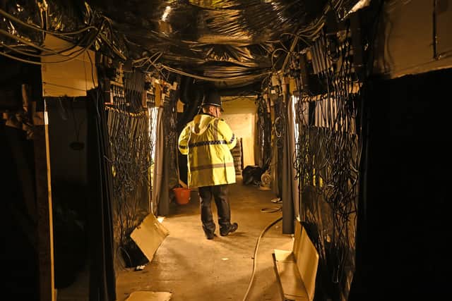 Bilston Police raided a cannabis factory, on the Reliance trading estate, Livingstone road, Bilston
