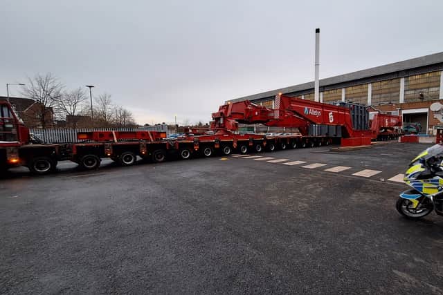 The load was larger and wider than normal. Photo: Staffordshire Police Roads Policing Unit