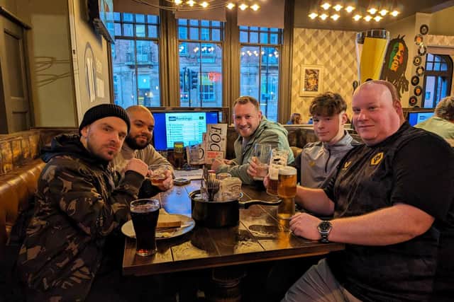Wolves fans at the Hogshead in Stafford Street in Stafford Street
