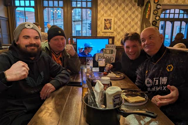 Wolves fans at the Hogshead in Stafford Street in Stafford Street