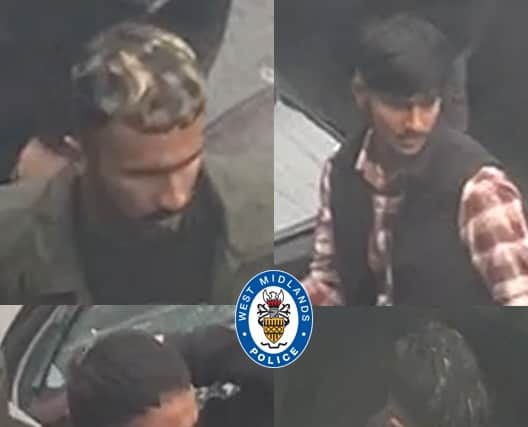 Police are asking for help in tracing these four men followng a series of disorders last year