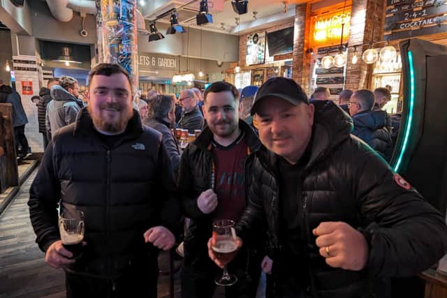 Wolves fans at the Hogshead in Stafford Street in Stafford Street