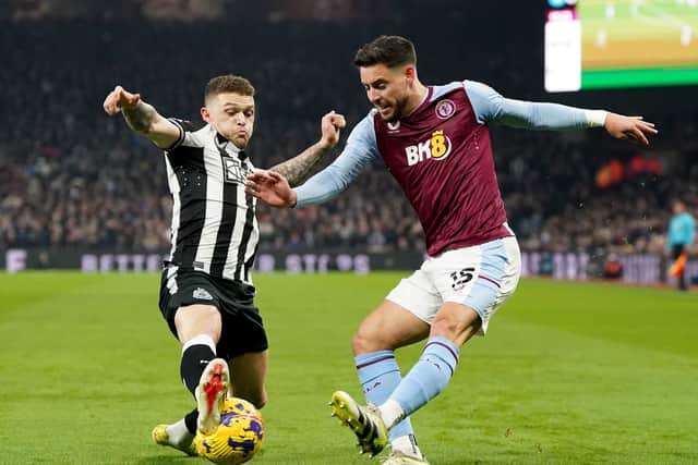 Newcastle United's Kieran Trippier and Aston Villa's Alex Moreno