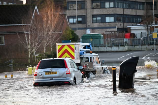 On Thursday cars were towed from Kingsmead Retail Park after being trapped in deep flood water