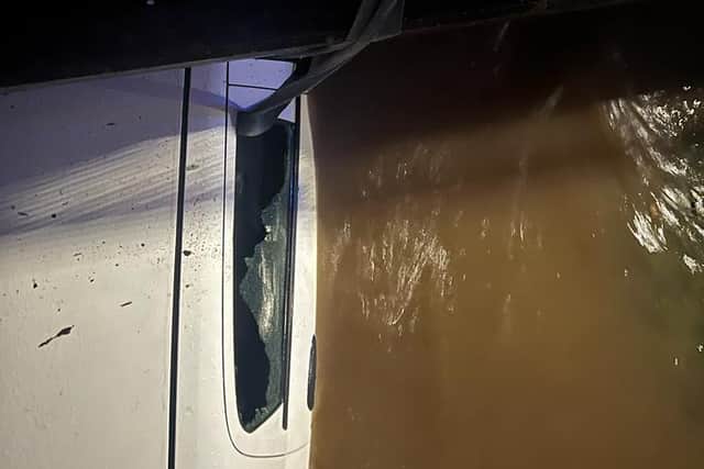 The bridge posed an additional danger by putting pressure on the car's windows