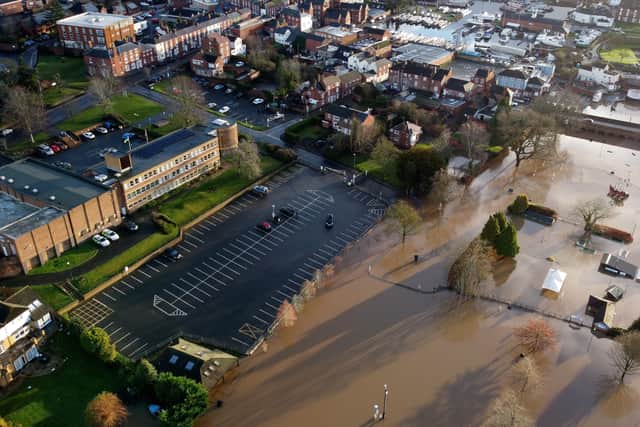 Flooding around Bridge Street in Stourport