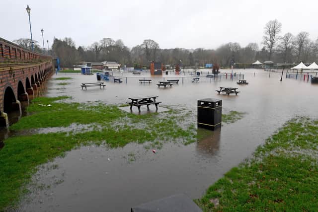 The parkland has flooded as water levels have risen