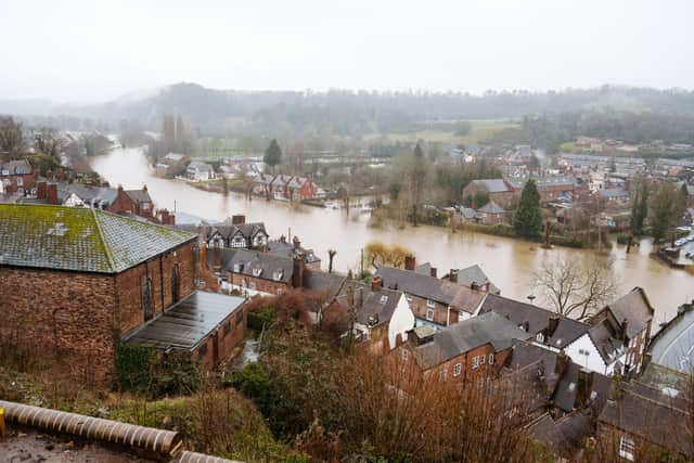 Bridgnorth's river level is approaching record levels