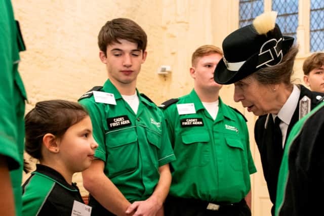 Millie Turner meeting Princess Anne