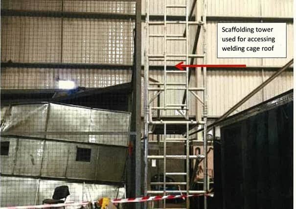 Wanzl Limited was fined after two men fell approximately three metres when a metal cage they were dismantling collapsed beneath them