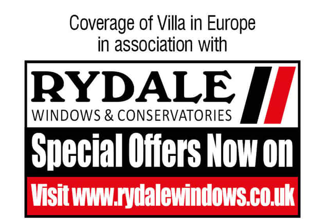 Express & Star's Villa European coverage is sponsored by Rydale