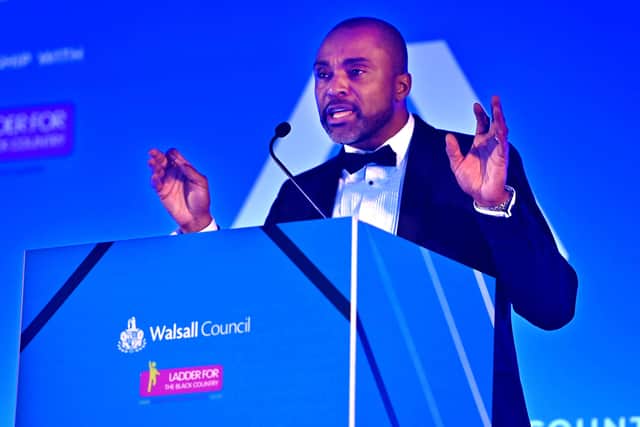 Chairman of the Ladder Foundation Kevin Davis addresses guests