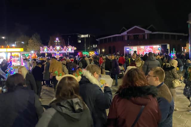 The Christmas lights switch on in Oldbury. Photo: Sandwell Council