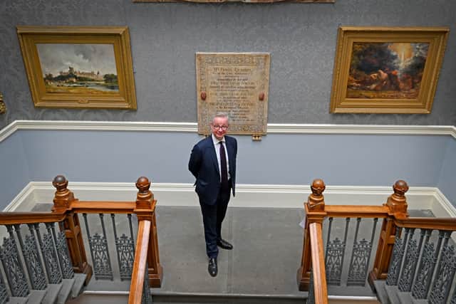 Michael Gove at Wednesbury Museum and Art Gallery