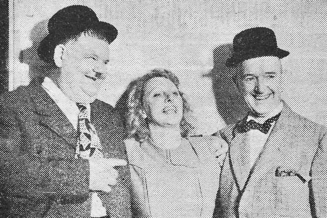Laurel and Hardy at Dudley Hippodrome in May 1947
